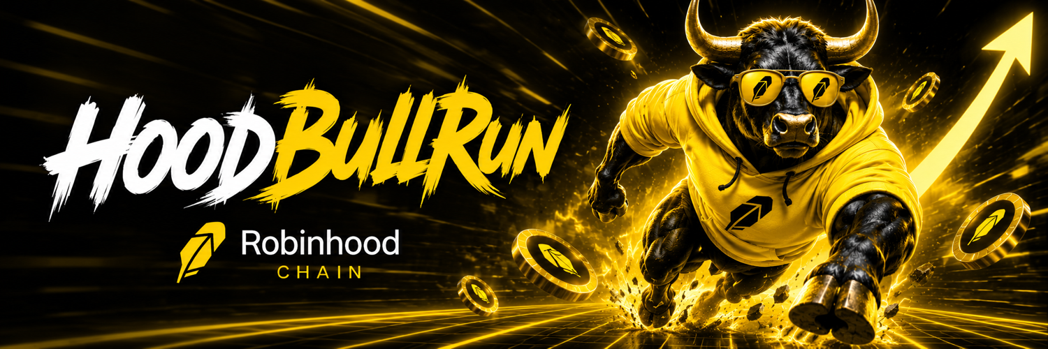 HOOD BullRun yellow and black banner with bull mascot